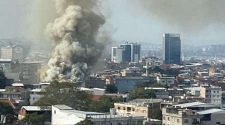 Bursa'da sandalye fabrikasında yangın