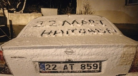 Edirne'de kar yağışı başladı