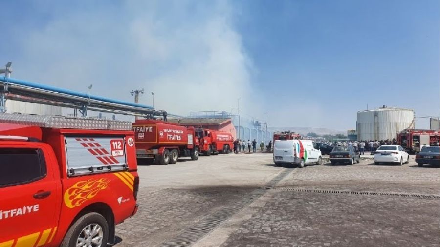 Kayseri Şeker Fabrikası'nda korkutan yangın