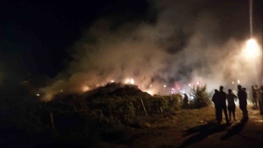 Manisa'da 15 bin balya saman kül oldu