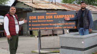 Ölmeyen kaynana için yüzde 50 indirimli mezar taşı kampanyası