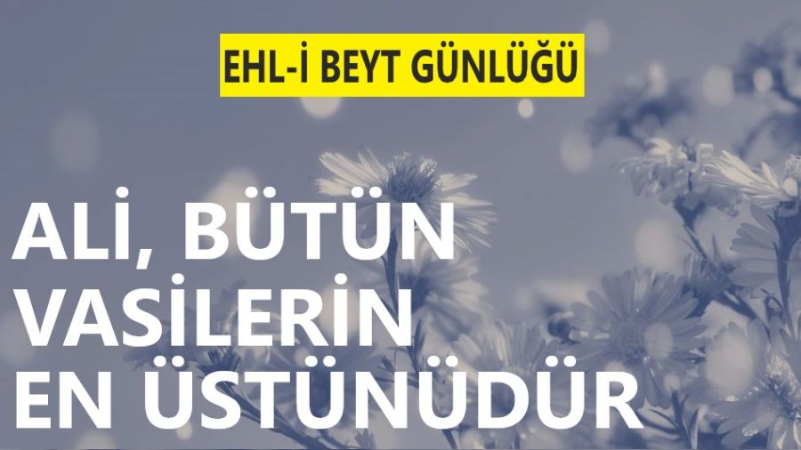 'Ali bütün vasilerin en üstünüdür'