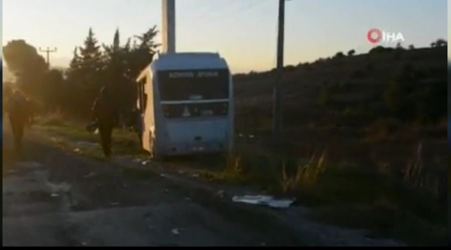Ayvalık'ta bozuk yol kazaya neden oldu