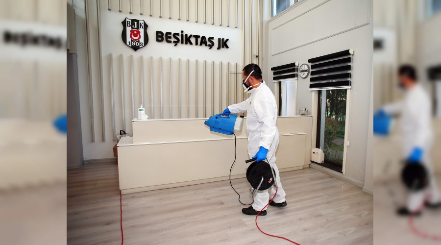 Beşiktaş, tesisleri dezenfekte etti