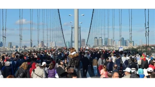 Boğaz Köprüsü'nde Halk Koşusu 6 dakikada bitti