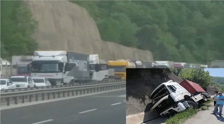 Bursa-Ankara karayolu trafiğe kapandı