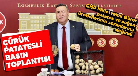 Çürük patatesli basın toplantısı