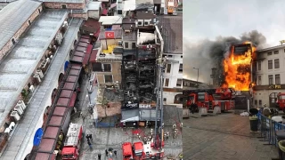 Eminn'nde 5 katl restoran alevlere teslim oldu