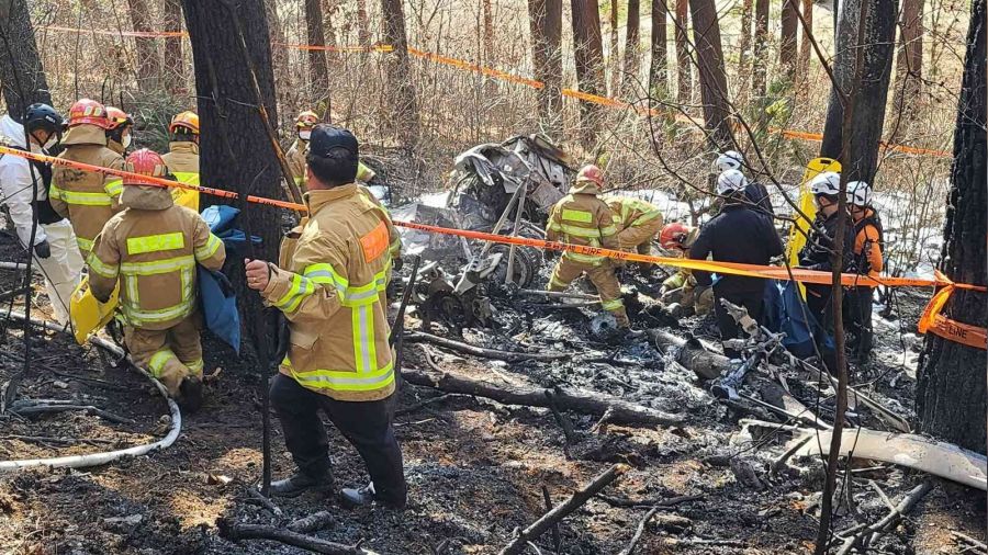 Güney Kore'de helikopter düştü: 5 ölü