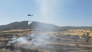 Isparta'daki anız yangınında bin dönümlük arazi küle döndü