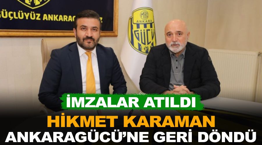 Karaman Ankaragc'ne geri dnd