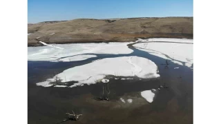 Kars Baraj Gl'nde buzlar zlmeye balad