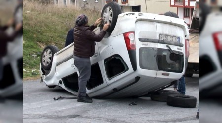 Mahalle arasında kafa kafaya kaza