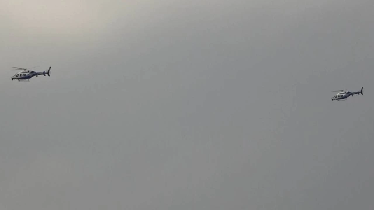 Taksim'de helikopter destekli huzur uygulaması yapıldı