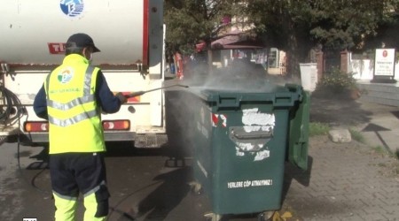 Tuzla'da p toplama alanlar her gn dezenfekte ediliyor