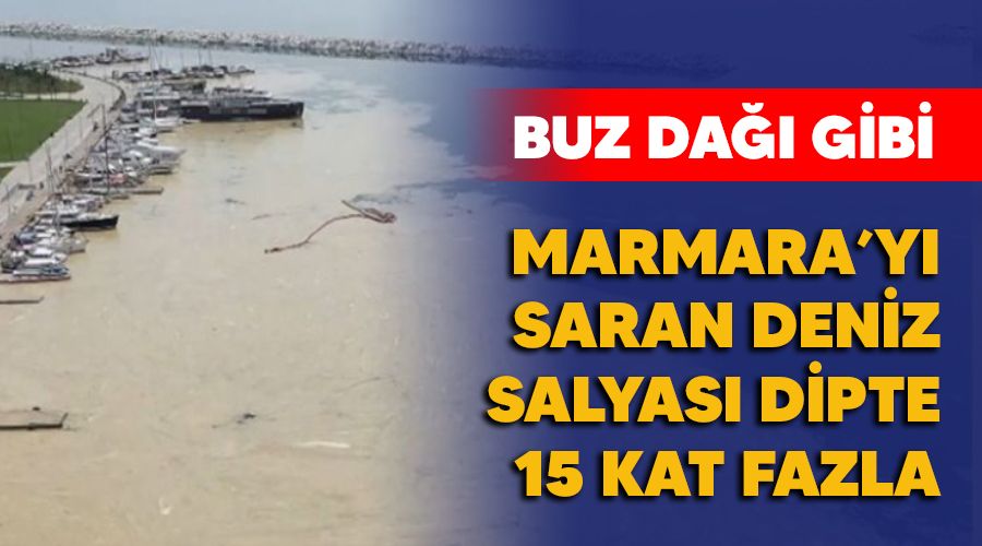 Buz dağı gibi, Marmara'yı saran deniz salyası dipte 15 kat fazla