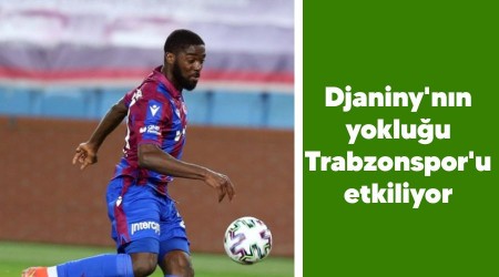 Djaniny'nın yokluğu Trabzonspor'u etkiliyor