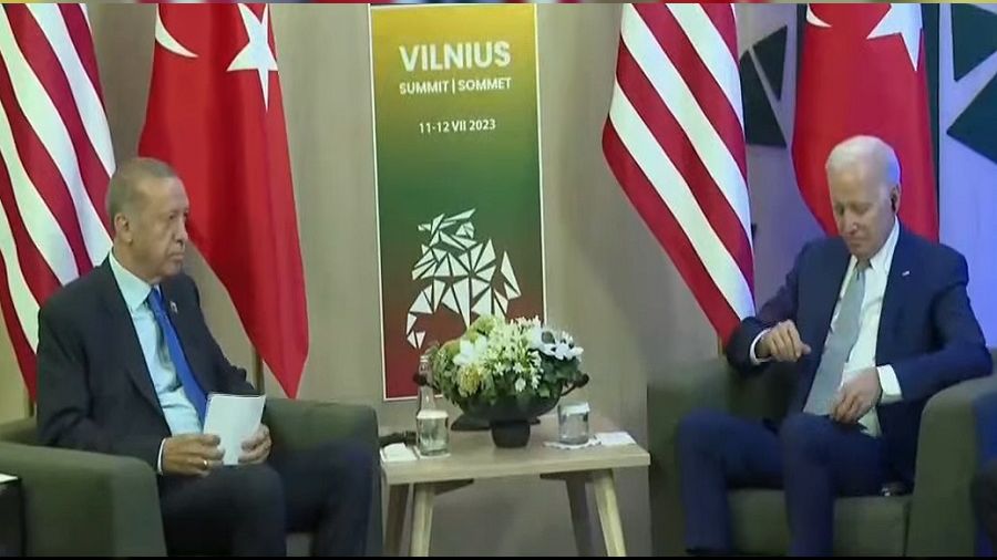 Erdoğan - Biden görüşmesi başladı