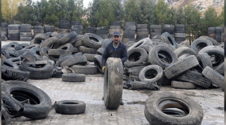 Hurda lastik geri kazanıldı
