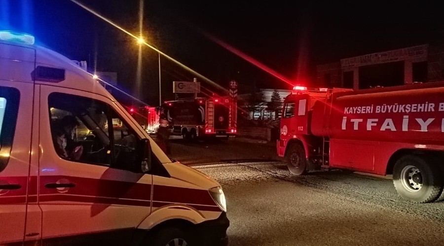 Kayseri'de fabrika yangını