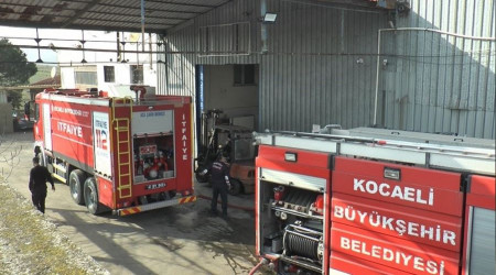 Plastik doğrama atölyesinde korkutan yangın