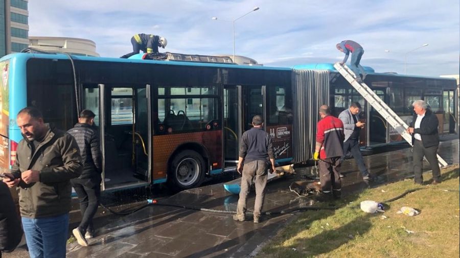 Polis memuru cann hie sayarak mdahale etti