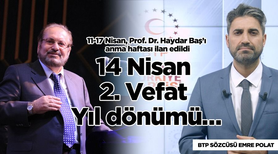 Prof. Dr. Haydar Ba vefatnn 2. ylnda anlyor