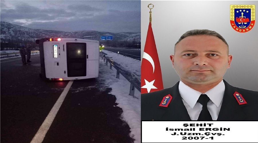 Tokat'ta askeri personeli taşıyan servis devrildi: 1 şehit, 3 yaralı
