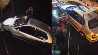 Vitesi karıştırınca denize uçtu