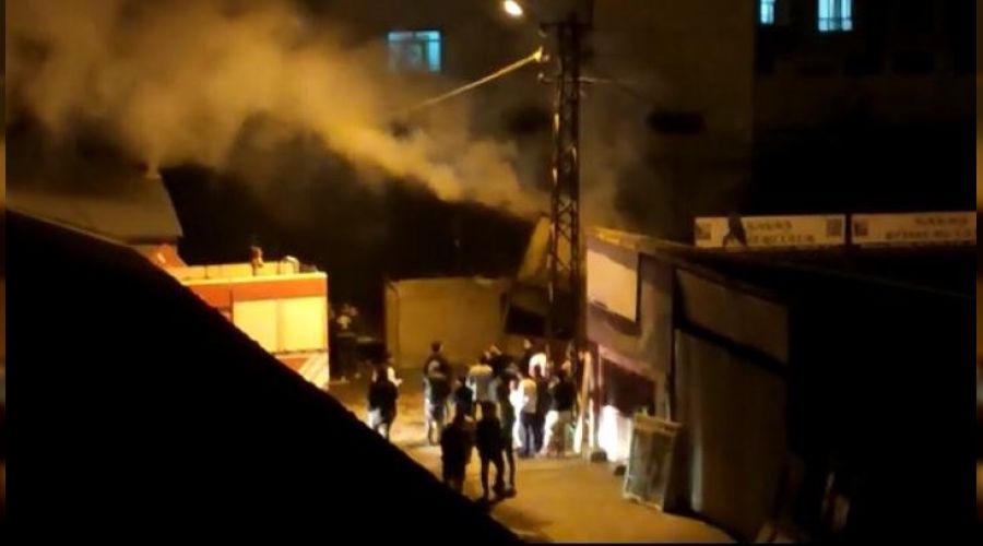 Ağrı'da kömür deposunda yangın