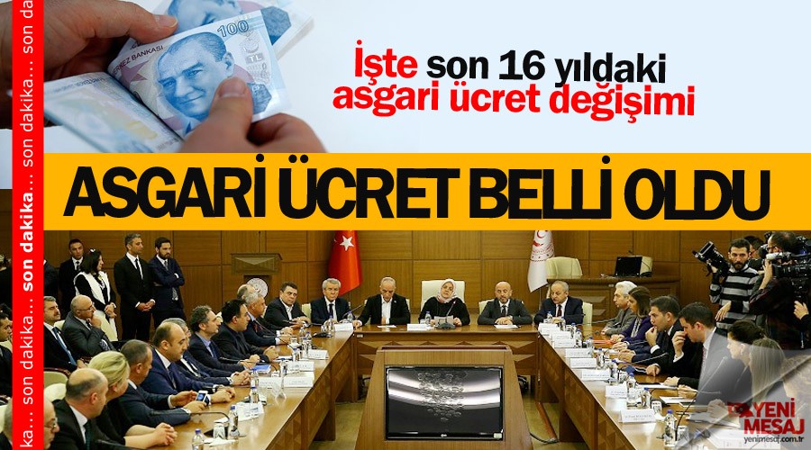 Asgari ücret belli oldu