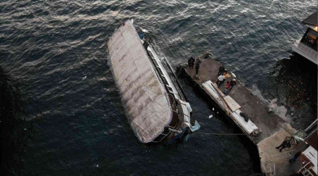 Beykoz'da balıkçı teknesi battı