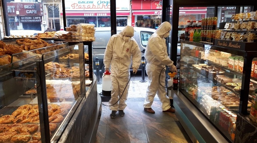 Fatih'te fırınlar dezenfekte edildi