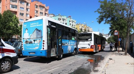 Gaziantep'te iki halk otobüsü çarpıştı: 7 yaralı