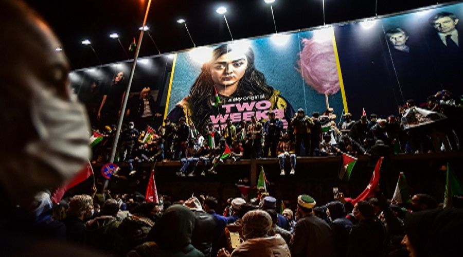 İstanbul'da İsrail Konsolosluğu önünde eylem