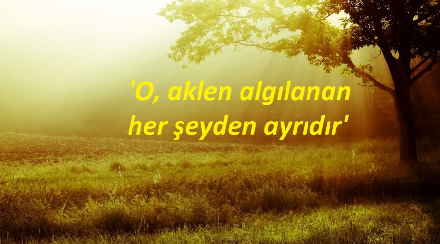 'O, aklen algılanan her şeyden ayrıdır'