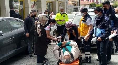 Pazardan dönen yaşlı kadına araba çarptı