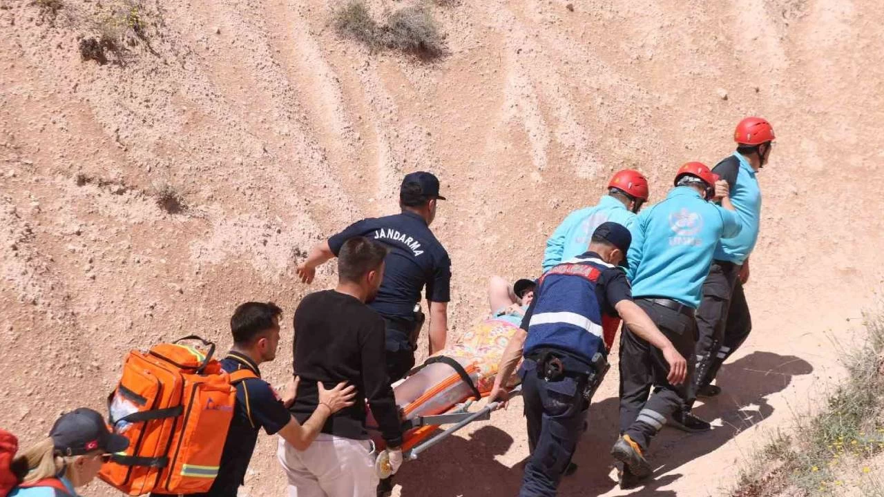 Peribacasından düşen Alman turist yaralandı