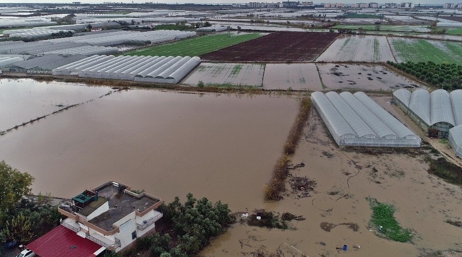 Sel 9 bin 530 dekar ekili alana zarar verdi