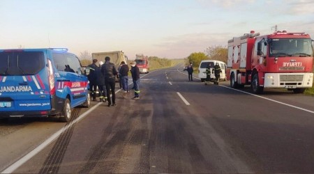 Tekirdağ'da minibüs ile kamyon çarpıştı: 1 ölü
