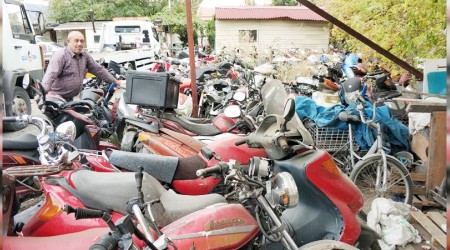 Yediemin motosiklet mezarlığına döndü