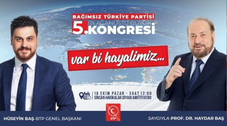 BTP'nin Büyük Kongresi 18 Ekim’de