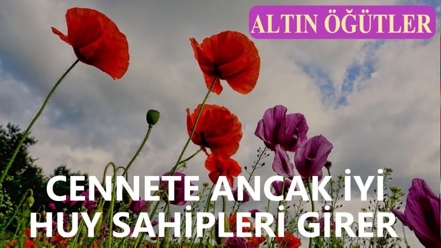 Cennete ancak iyi huy sahipleri girer