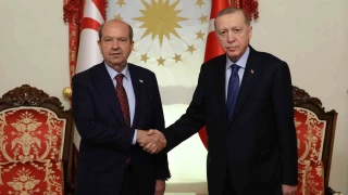 Cumhurbaşkanı Erdoğan, KKTC Cumhurbaşkanı Tatar ile görüştü