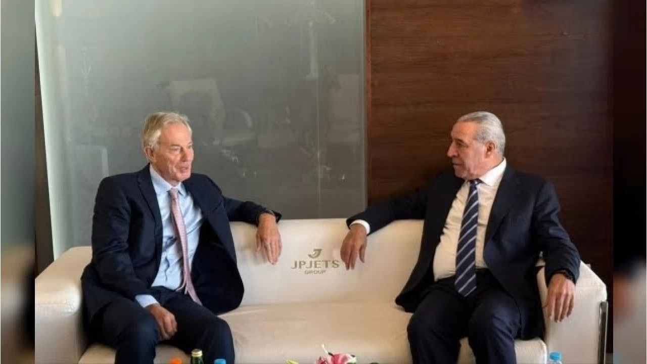 Filistin Devlet Başkan Yardımcısı ile eski İngiltere Başbakanı Blair görüştü