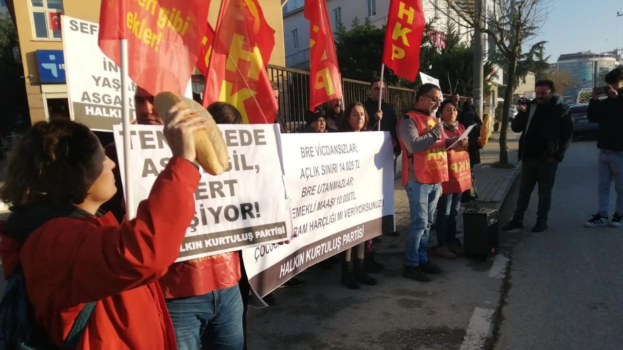 HKP emekli zammını protesto etti