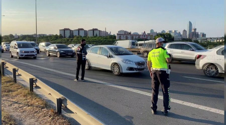 İstanbul'da çakarlı araç denetimi