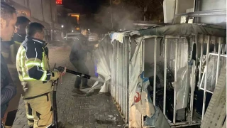 Karaman'da şarja bırakılan elektrikli bisikletler yandı