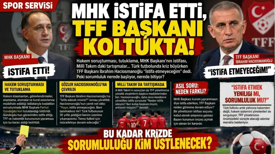 MHK İSTİFA ETTİ, TFF BAŞKANI KOLTUKTA!