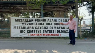 Muhtar mezarlıklarda pikniği yasakladı